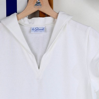 Tropique, T-shirt jersey à col en V made in France Zoom