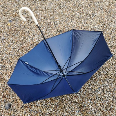 parapluie canne bleu marine marque le parapluie français