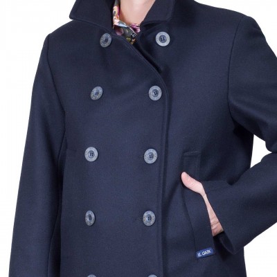 Women Bisquine Pea Coat Le Glazik