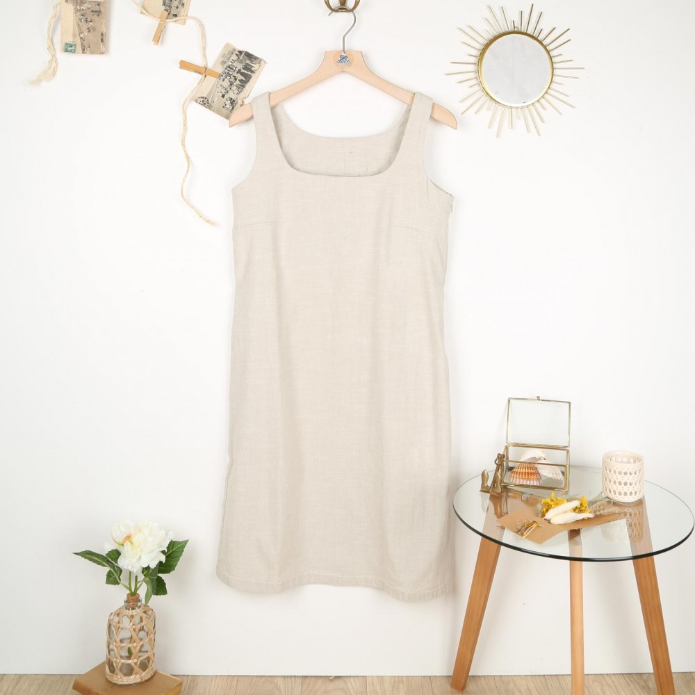 Mirza, linen and cotton sleeveless dress