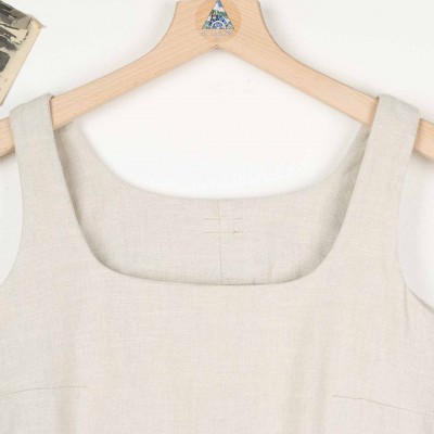 Mirza, linen and cotton sleeveless dress