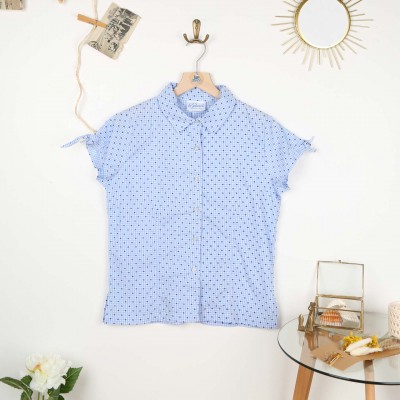 Malidor, short-sleeved fantasy blouse in 100% cotton