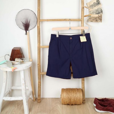 Carnac, Organic cotton canvas shorts navy