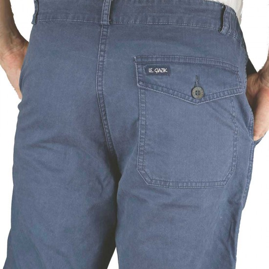 Binic, Men's Organic Canvas Bermuda Shorts with lapels - Maison Le Glazik